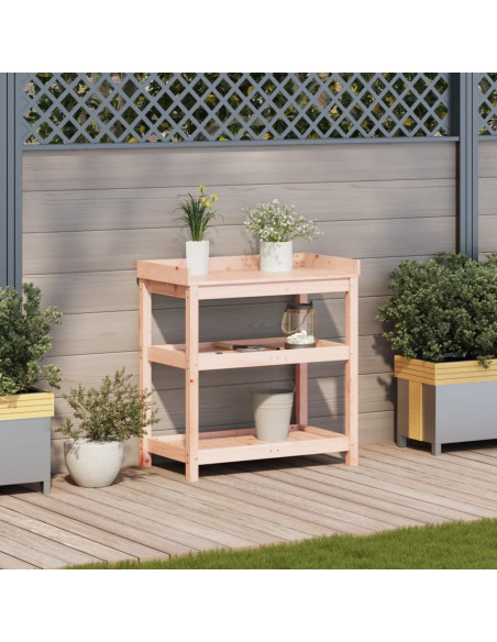 Tavolo Invaso con Ripiani 82,5x45x86,5cm Legno Massello Douglas