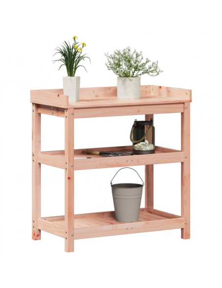 Tavolo Invaso con Ripiani 82,5x45x86,5cm Legno Massello Douglas