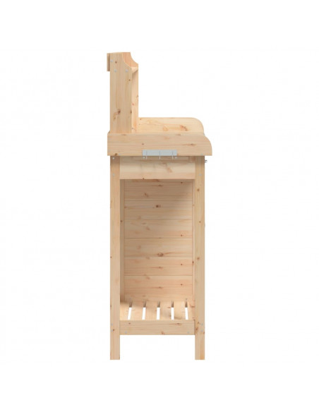 Tavolo Invaso con Mobile 110,5x45x124,5cm Massello Abete