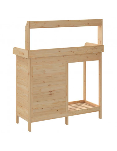 Tavolo Invaso con Mobile 110,5x45x124,5cm Massello Abete