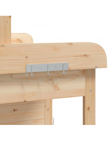 Tavolo Invaso con Mobile 110,5x45x124,5cm Massello Abete