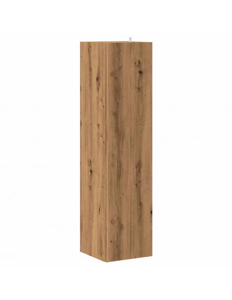 Scaffale Angolare Rovere Artigianale 33x33x132 cm in Truciolato