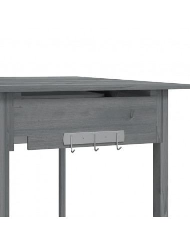 Tavolo Invaso con Lavello Grigio 147,5x44x139,5 Massello Abete