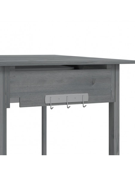 Tavolo Invaso con Lavello Grigio 147,5x44x139,5 Massello Abete