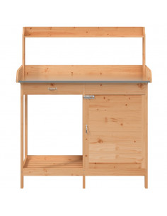 Tavolo Invaso Mobile Marrone 110,5x45x124,5cm Massello Abete 2