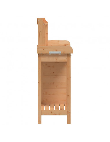 Tavolo Invaso Mobile Marrone 110,5x45x124,5cm Massello Abete