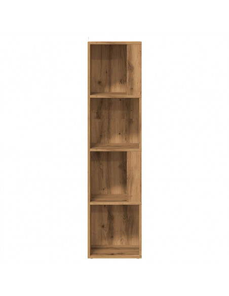 Scaffale Angolare Rovere Artigianale 33x33x132 cm in Truciolato