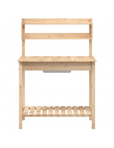 Tavolo Invaso con Lavello 47,5x44x139,5 cm Massello Abete 2