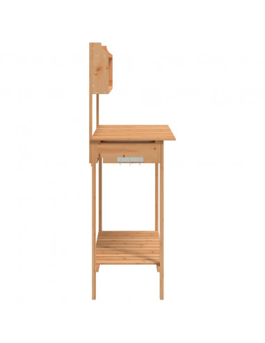 Tavolo Invaso con Lavello Marrone 147,5x44x139,5 Massello Abete