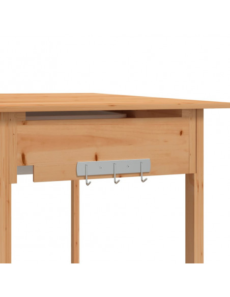 Tavolo Invaso con Lavello Marrone 147,5x44x139,5 Massello Abete