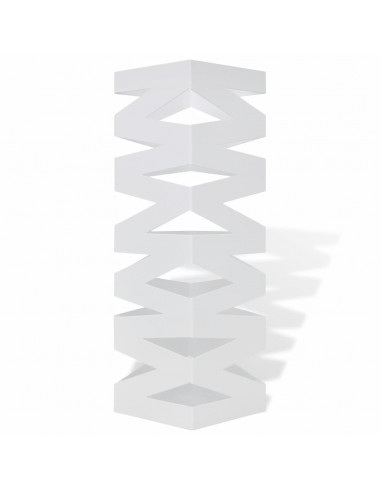 Portaombrelli Bastoni Passeggio Quadrato Acciaio 48,5 cm Bianco