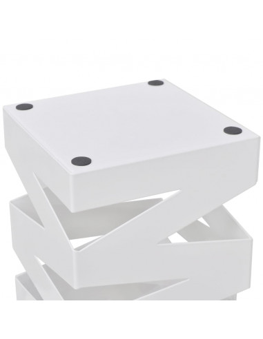 Portaombrelli Bastoni Passeggio Quadrato Acciaio 48,5 cm Bianco