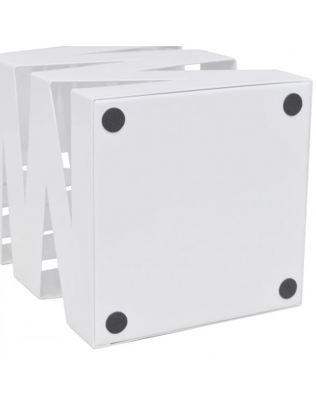 Portaombrelli Bastoni Passeggio Quadrato Acciaio 48,5 cm Bianco