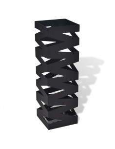 Portaombrelli Bastoni Passeggio Quadrato Acciaio 48,5 cm Nero 2