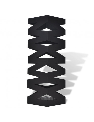 Portaombrelli Bastoni Passeggio Quadrato Acciaio 48,5 cm Nero