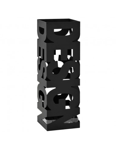 Porta Ombrelli Design in Acciaio Nero