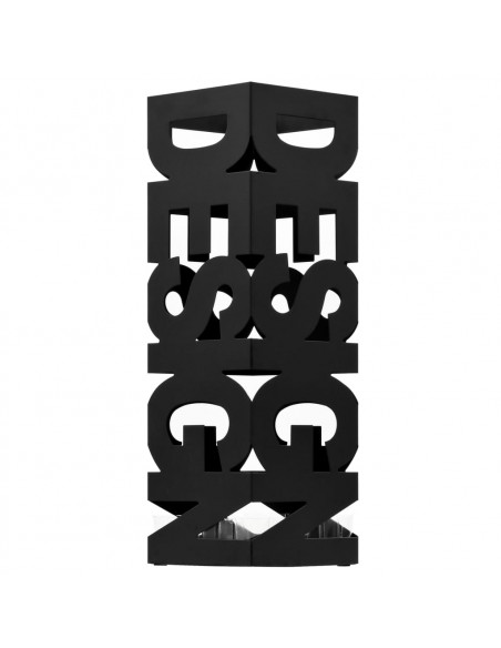 Porta Ombrelli Design in Acciaio Nero