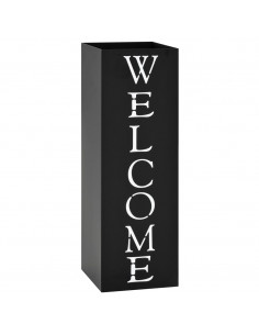 Porta Ombrelli Welcome in Acciaio Nero 2