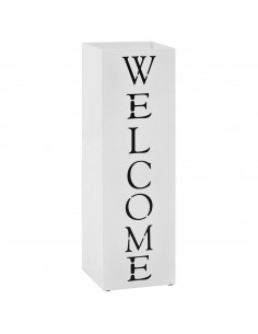Porta Ombrelli Welcome in Acciaio Bianco 2