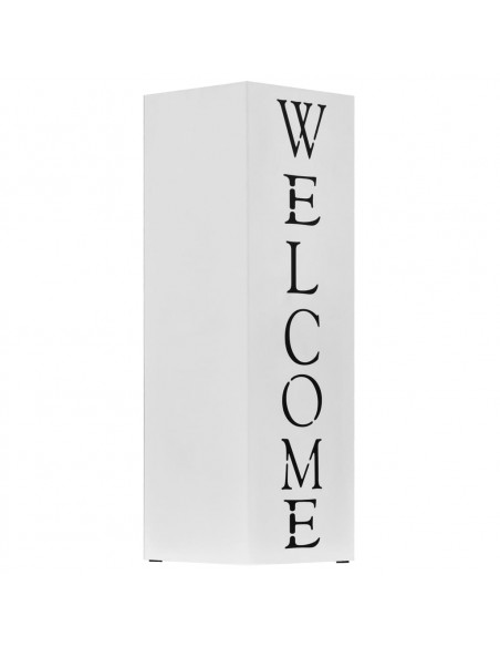 Porta Ombrelli Welcome in Acciaio Bianco