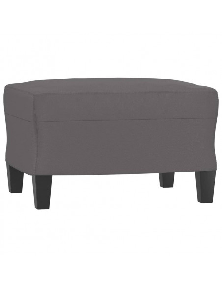 Set di Divani 3 pz con Cuscini Grigio in Similpelle