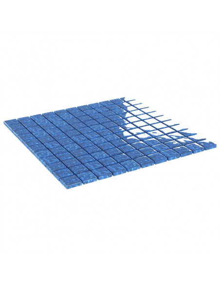 Piastrelle Mosaico 11 pz Blu 30x30 cm in Vetro