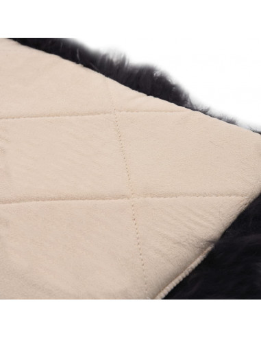 Cuscini Sedie 2pz Grigio Scuro 40x40cm Vera Pelle di Montone