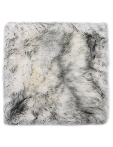 Cuscini Sedie 2pz Melange Grigio Scuro 40x40cm Pelle di Montone