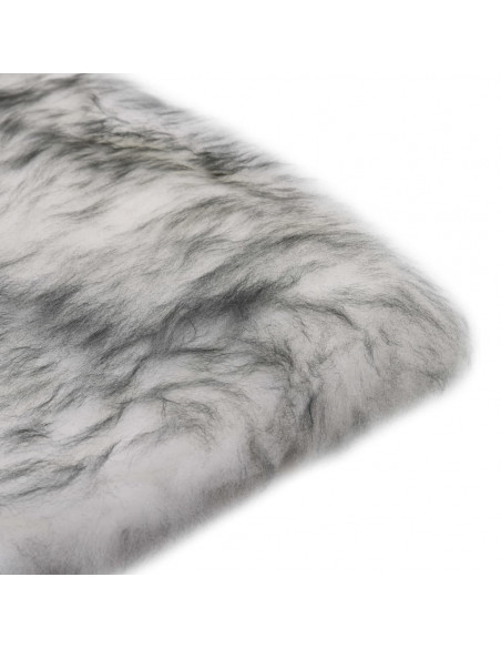 Cuscini Sedie 2pz Melange Grigio Scuro 40x40cm Pelle di Montone