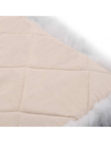 Cuscini Sedie 2pz Melange Grigio Scuro 40x40cm Pelle di Montone