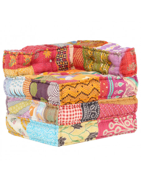Pouf Modulare in Tessuto Patchwork