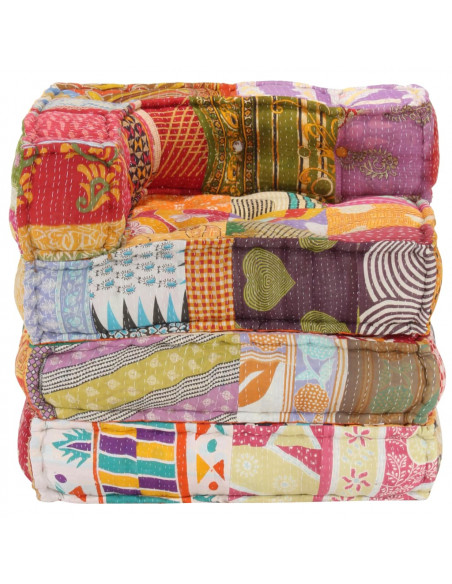 Pouf Modulare in Tessuto Patchwork