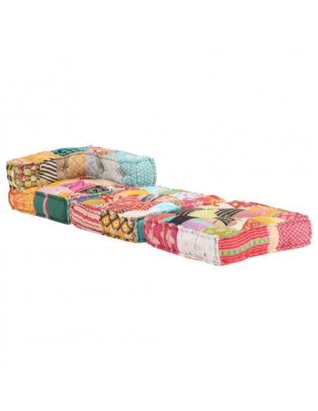 Pouf Modulare in Tessuto Patchwork