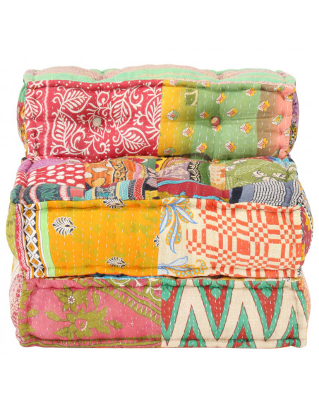 Pouf Modulare in Tessuto Patchwork
