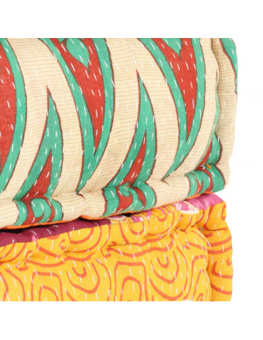 Pouf 60x70x36 cm in Tessuto Patchwork