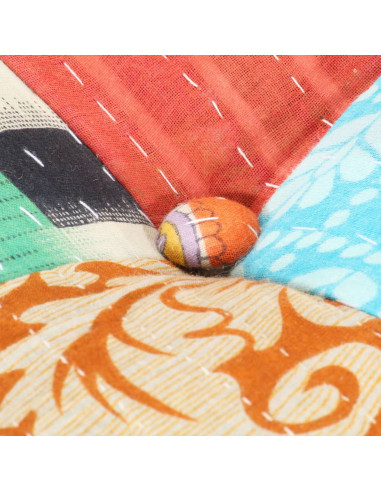 Pouf 60x70x36 cm in Tessuto Patchwork