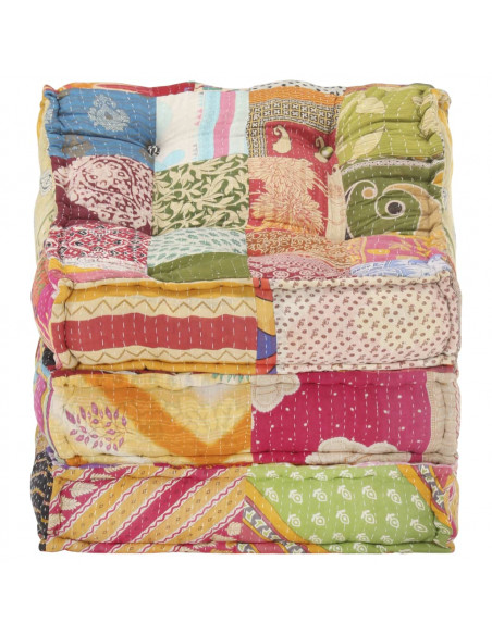 Pouf Modulare in Tessuto Patchwork