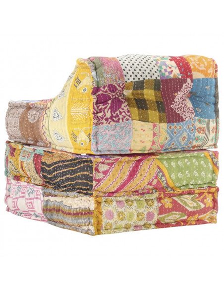 Pouf Modulare in Tessuto Patchwork