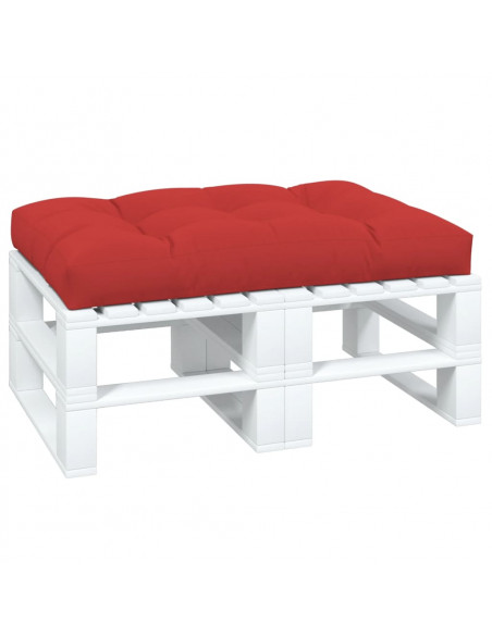 Cuscino per Pallet Rosso 120x80x12 cm in Tessuto