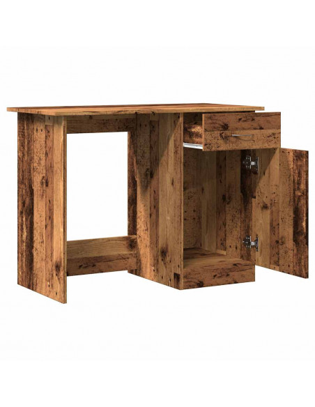 Scrivania Legno Antico 100x50x76 cm in Legno Multistrato