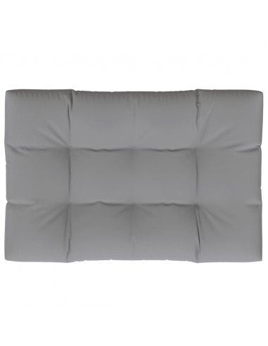 Cuscino per Pallet 120 x 80 x 12 cm Grigio in Tessuto