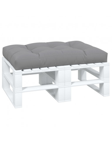 Cuscino per Pallet 120 x 80 x 12 cm Grigio in Tessuto