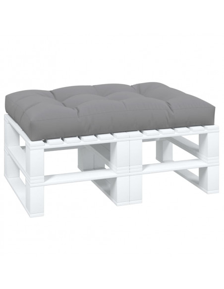 Cuscino per Pallet 120 x 80 x 12 cm Grigio in Tessuto