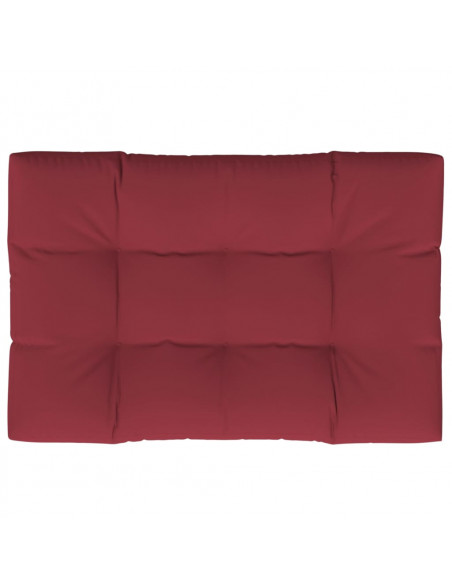 Cuscino per Pallet 120 x 80 x 12 cm Rosso Vino in Tessuto