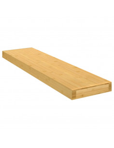 Scaffale a Parete 80x20x4 cm in Bambù 2