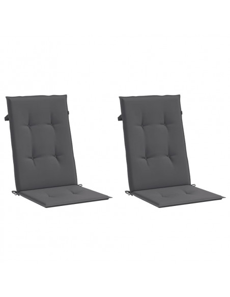 Cuscini per Sedie 2 pz Antracite 120x50x3 cm in Tessuto