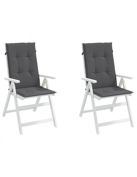 Cuscini per Sedie 2 pz Antracite 120x50x3 cm in Tessuto