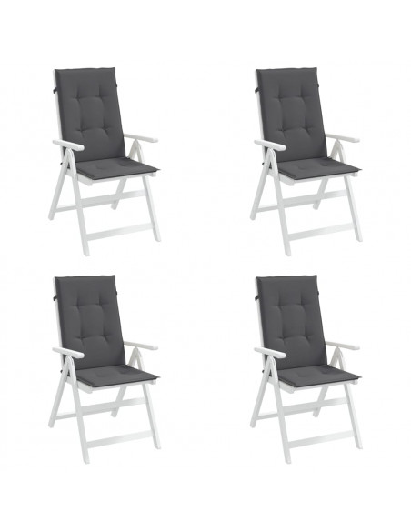 Cuscini per Sedie 4 pz Antracite 120x50x3 cm in Tessuto