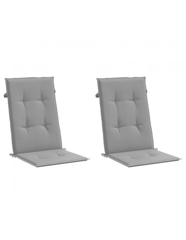 Cuscini per Sedie 2 pz Grigi 120x50x3 cm in Tessuto