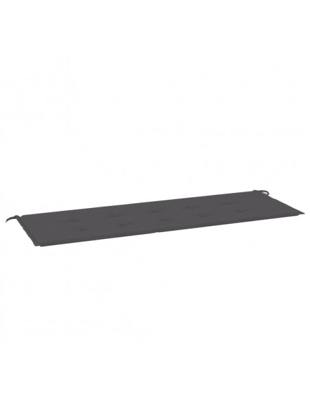 Cuscino per Panca Antracite 150x50x3 cm in Tessuto Oxford